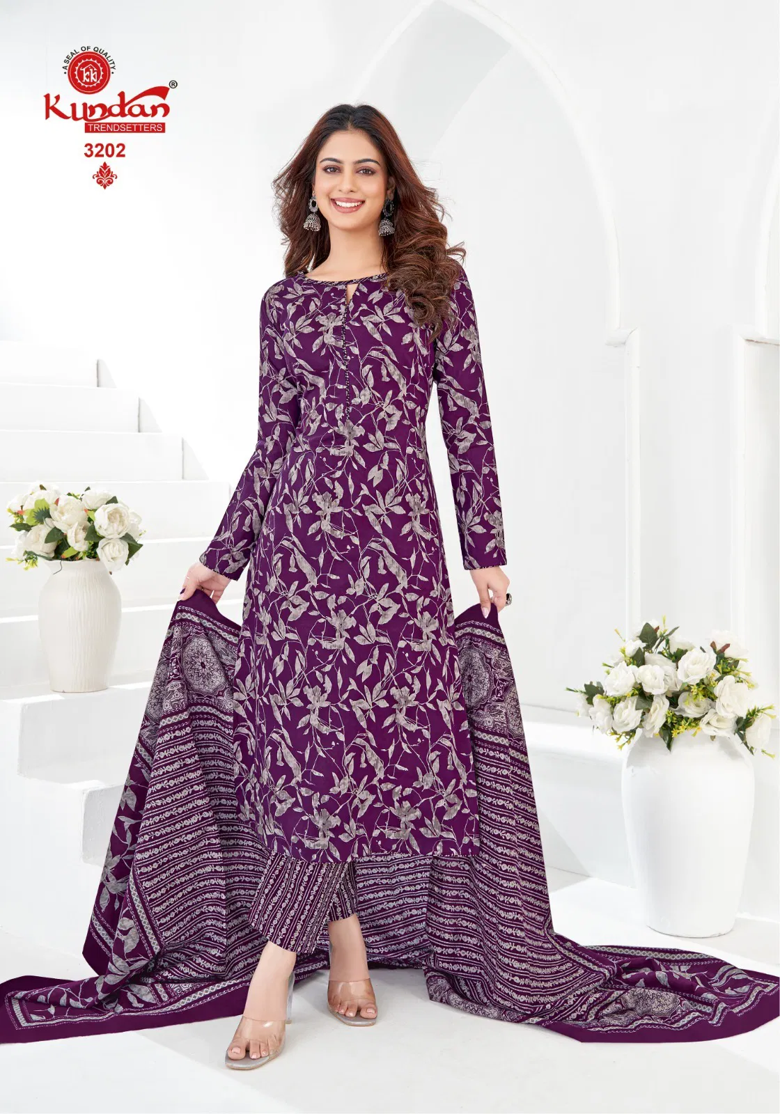 k4u Vol 32 By Kundan Pure Cotton Wholesale Kurti With Bottom Dupatta In India
